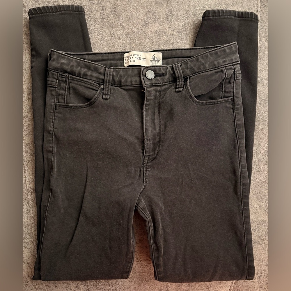 Abercrombie & Fitch High-Rise Black Denim Skinny Jeans